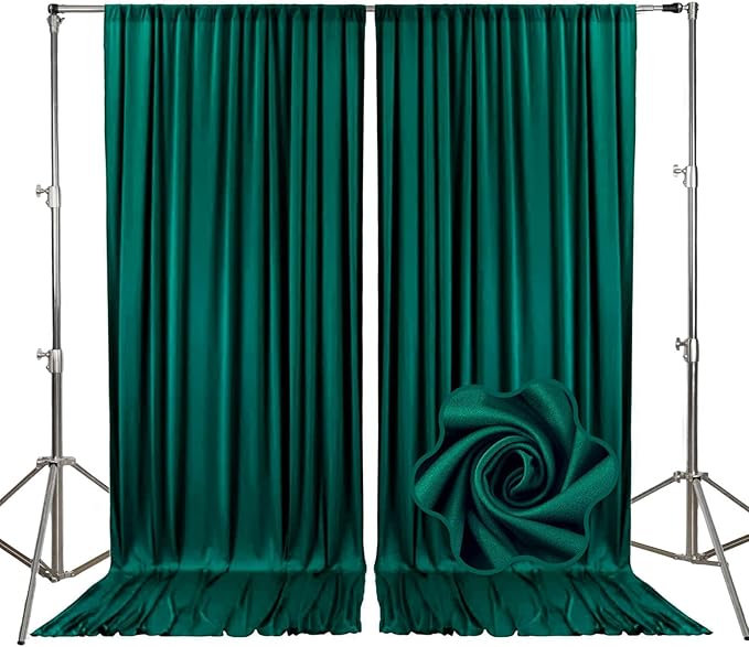 10ft x 10ft Lake Green Backdrop Curtains by Tisspoms