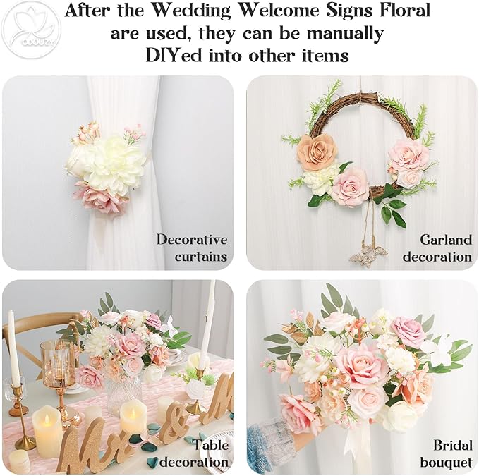 Wedding Arch Flowers Kit, Artificial Flower Arch Decor - Image 6