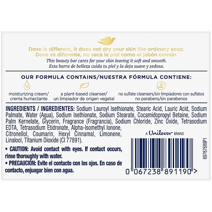 Dove Soap, Original Beauty Bar 3-Pack – 3-in-1 Moisturizing Face, Body & Hand - Image 2