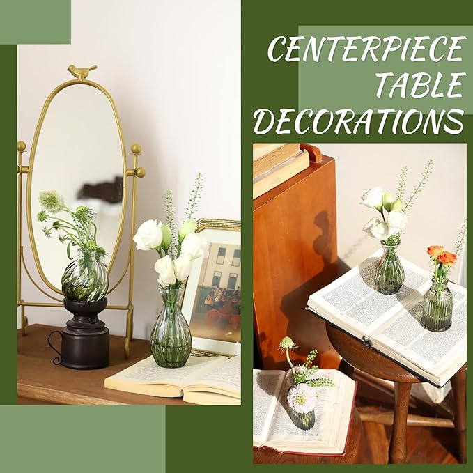 Green Bud Vases Set of 12, Small Vases - Image 7