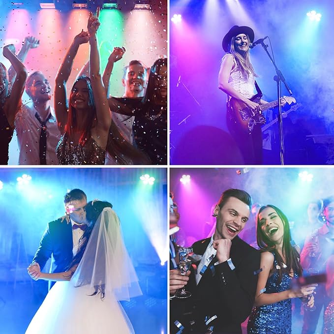 9600mAh Wireless Uplights, 6x18W RGBWA UV Rechargeable Stage Lights, - Image 7