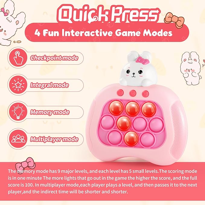 Easter Bunny Fidget Toy, Sensory Pop Toys - Image 3