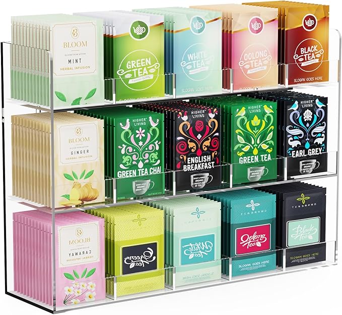 Acrylic Tea Bag Organizer, 3 Layers Tea Bag Holder by LaumffonOfficial