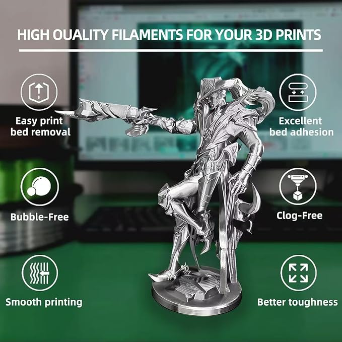 PLA Filament, Silk PLA, 3D Printer Filament, PLA Filament 1.75mm Dimensional - Image 2