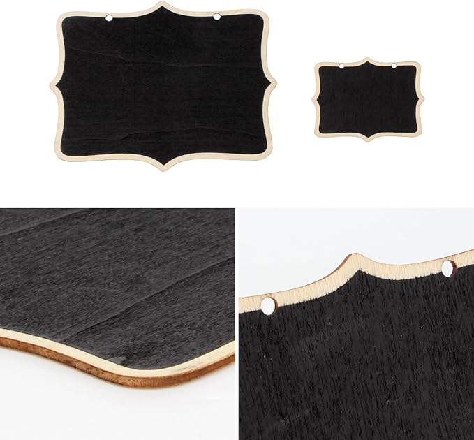 12 Pcs Mini Wooden Chalkboard Signs - Image 7