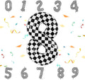 40 Inch Checkered Number 8 Balloon by Unknown