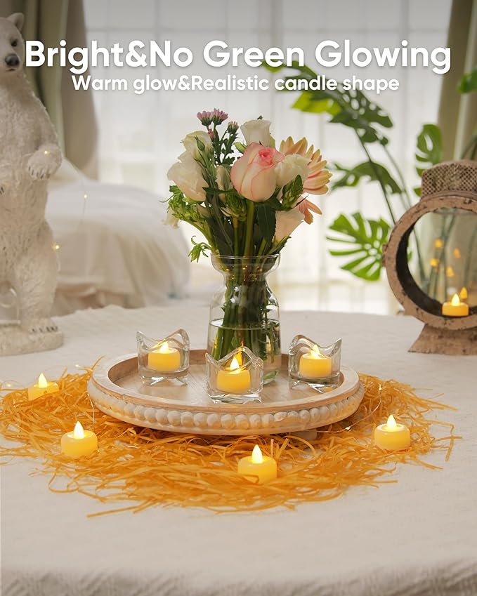 Amagic 24 Pack Flameless LED Tea Lights Candles Battery Operated, Electric Fake - Image 3