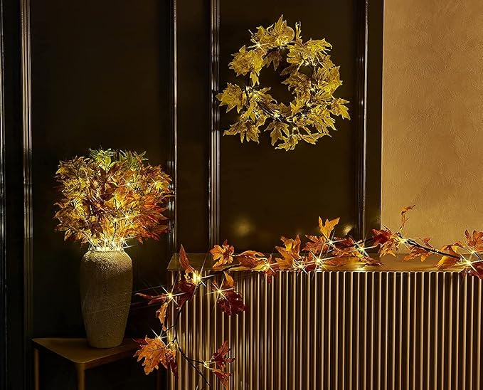 Hairui Lighted Maple Leaf Garland - Image 6