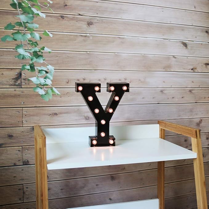 OYCBUZO Light Up Black Alphabet Marquee Letters Sign LED Marquee Number Lights - Image 3