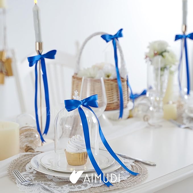 AIMUDI Royal Blue Bows 5 × 10" Satin Bows - Image 3
