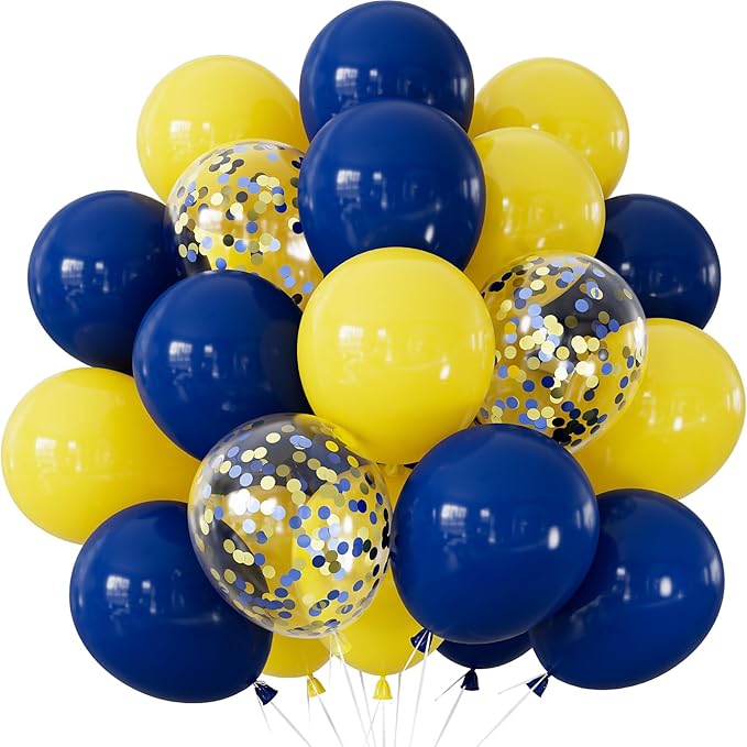 Blue and Yellow Balloons by Adeyoo