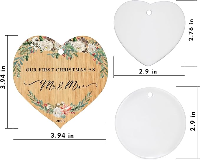 2025 First Christmas Married Ornament, First Year as Mr and Mrs Christmas - Image 4