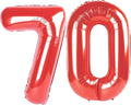 Red 70 Number Balloon by Upgesy