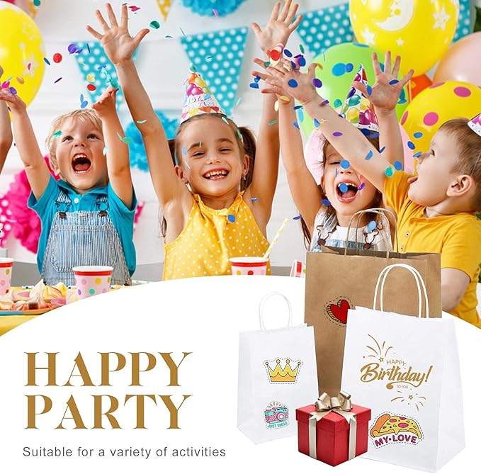 MESHA Kraft Paper Bags 5.25X3.75X8 Inch Brown Small Gift Bags - Image 8