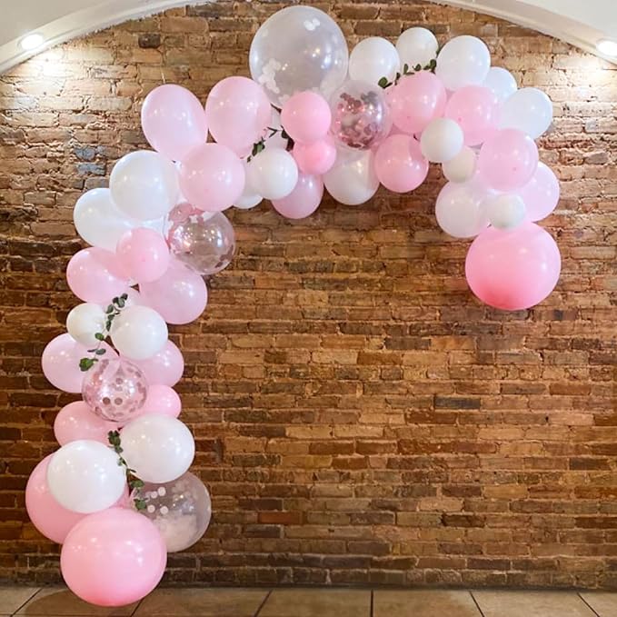 Balloons Pink and White, 60 Packs 12 Inch Light Pink White Balloons - Image 7