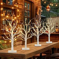 Vanthylit 4 Pcs Lighted Birch Tree Battery Powered Tabletop Tree Decorations by Vanthylit