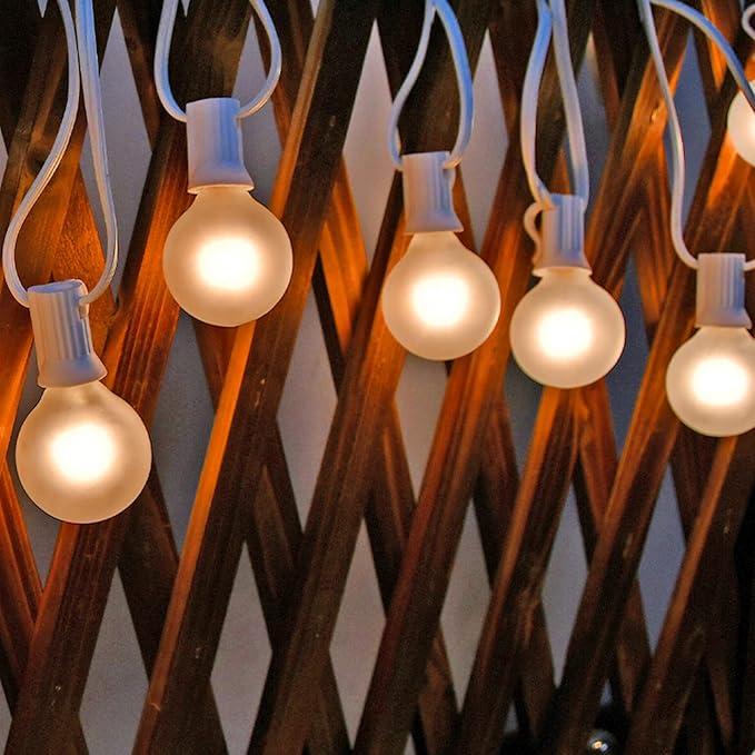 SUNSGNE 25Ft Outdoor Patio Lights G40 Globe String Lights - Image 6