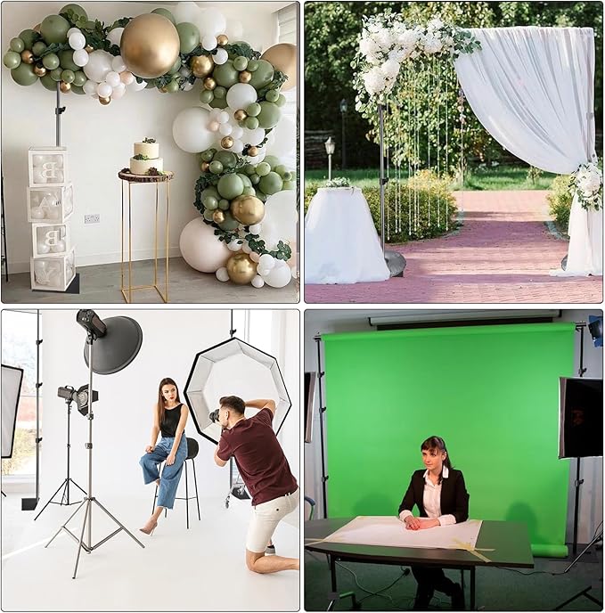 Pipe and Drape Photography Backdrop Stand Kit Adjustable Photo Background Stand - Image 5