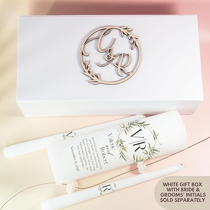 Unity Candles for Wedding, Modern Unity Set, Custom and Personalized Pillar and - Image 6