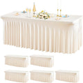 Wish Care 6 Pack Ivory Spandex Table Clothes by WishCare