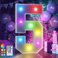 imprsv 3FT Colorful Marquee Numbers, 18 Colors Number 5 by Letsmakeitimpressive