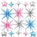 Pink Blue Silver Star Balloon by Cledeco