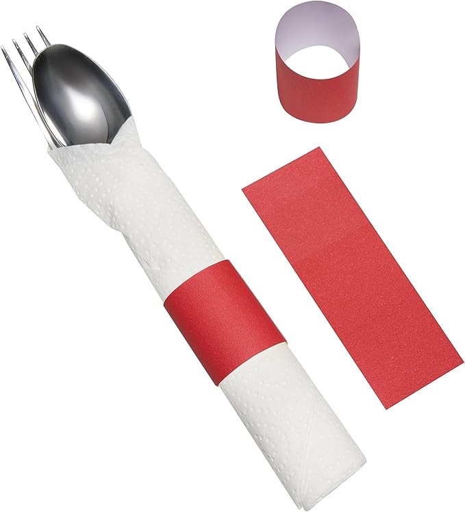 Germiwipe Paper Napkin Band Box of 500, Napkin Rings Self Adhesive - Image 7