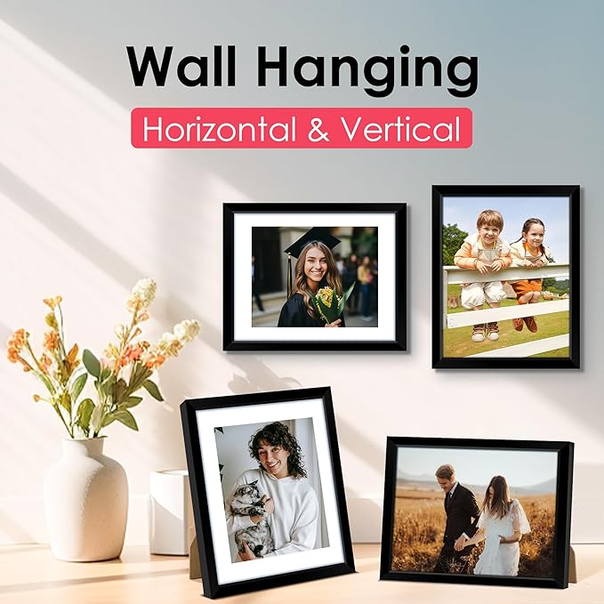FIXSMITH 8.5x11 Picture Frame, Display Pictures 6x8 - Image 6