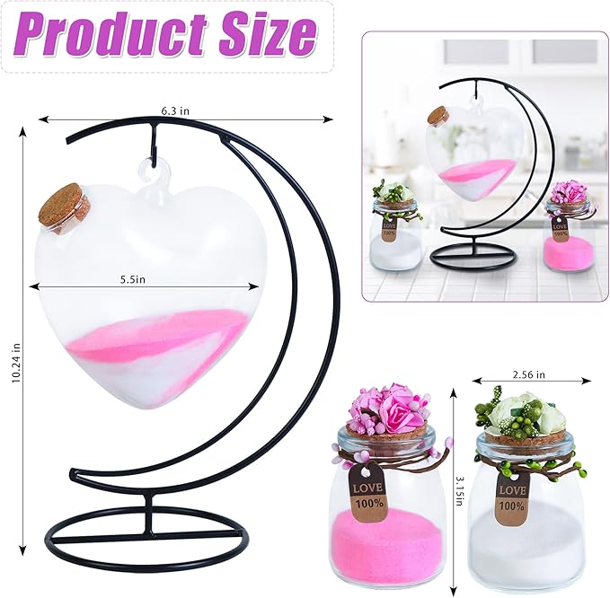 Mqiielle Wedding Unity Sand Ceremony Kit Include Moon Stand Love Bottle Cork 2 - Image 3