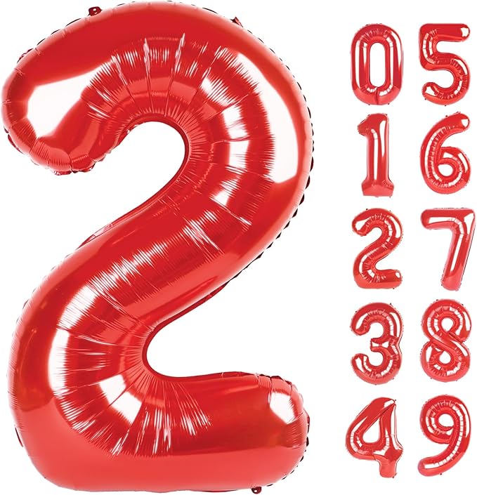 Red number balloon 2026 by Upgesy