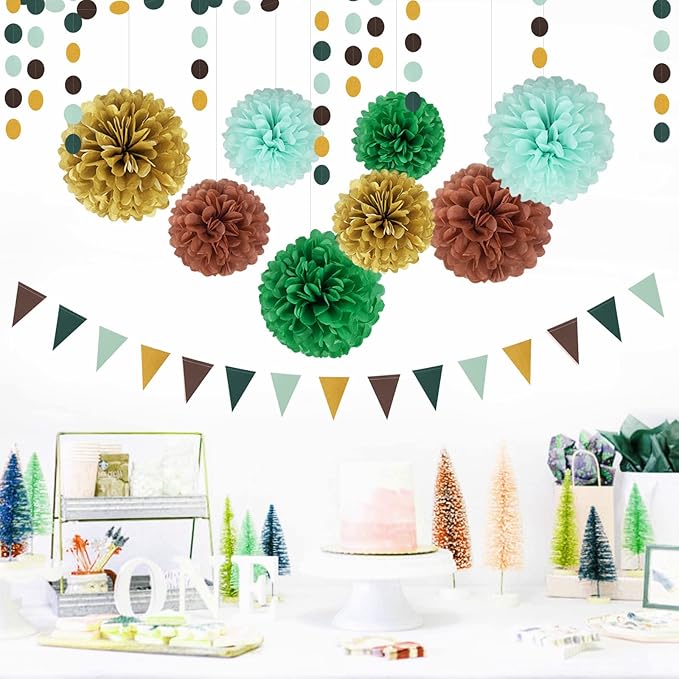 Sage Green Gold Party Decorations - Image 2
