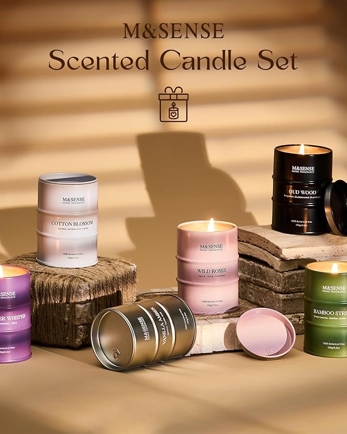 Fall Candle Gift Set | Mini Scented Candles Set | 6 Pack Candles - Image 6