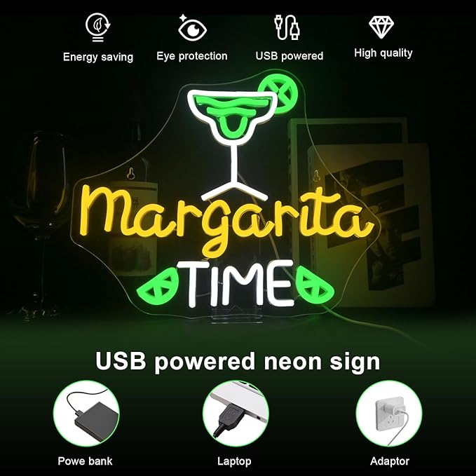 Lucunstar Margarita Time Neon Sign - Image 4