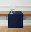 Solino Home Navy Blue Table Runner 90 Inches Long by SolinoHome