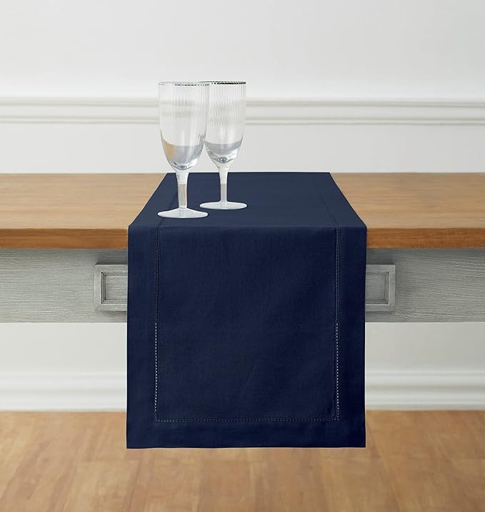 Solino Home Navy Blue Table Runner 48 Inches by SolinoHome