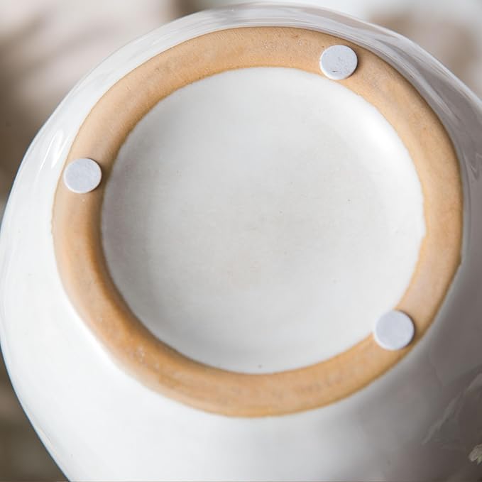 White Ceramic Vase with 2 Handles - Image 10