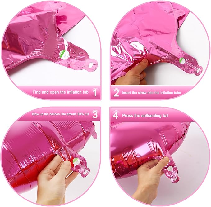 Pink 40 Inch Large Number 5 Birthday Balloon, Five 5th 15 25 35 50 55 Birthday - Image 3