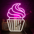 Cupcake Neon Sign Led Pink Warm White Neon Lights by FAXFSIGN
