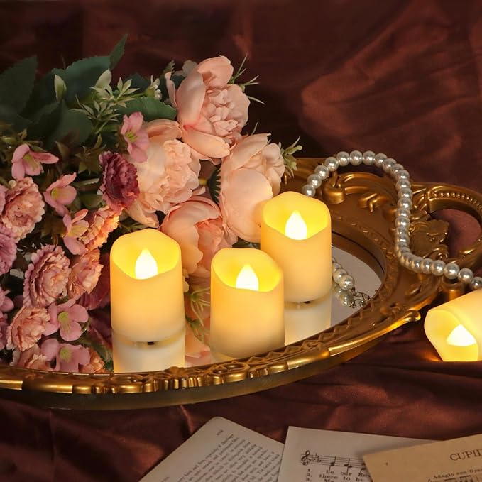 FREEPOWER Rechargeable Flameless Flickering Tea Light Candles Remote Control - Image 3