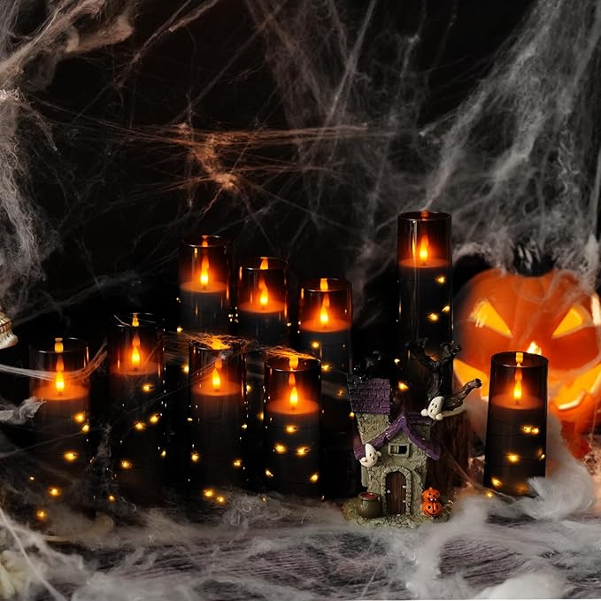 Flameless LED Candles with Timer 9 Pc Flickering Flameless Candles - Image 3