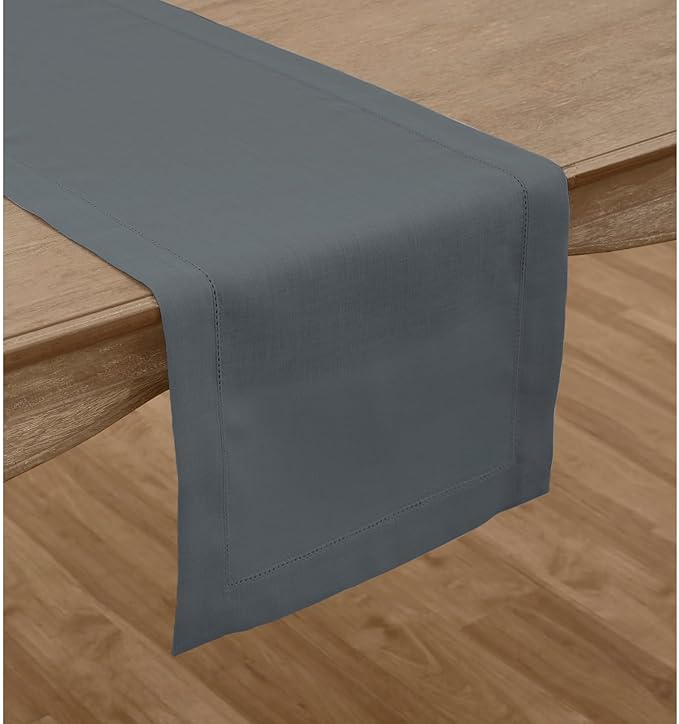 Solino Home Linen Hemstitch Table Runner 36 Inches - Image 2