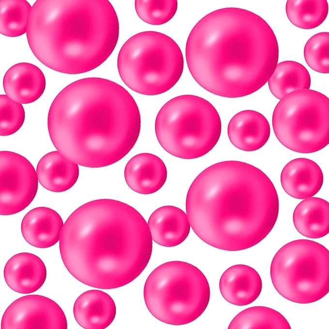300Pcs Vase Filler Rosepink No Hole Faux Pearl Beads by ORIKASO