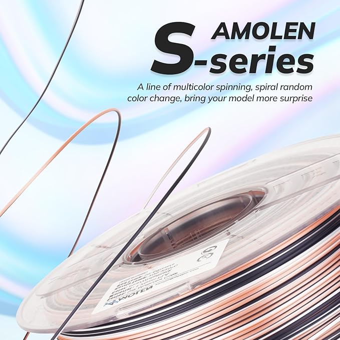 AMOLEN Silk PLA 3D Printer Filament Bundle, Fast Color Change 3D Printing - Image 2