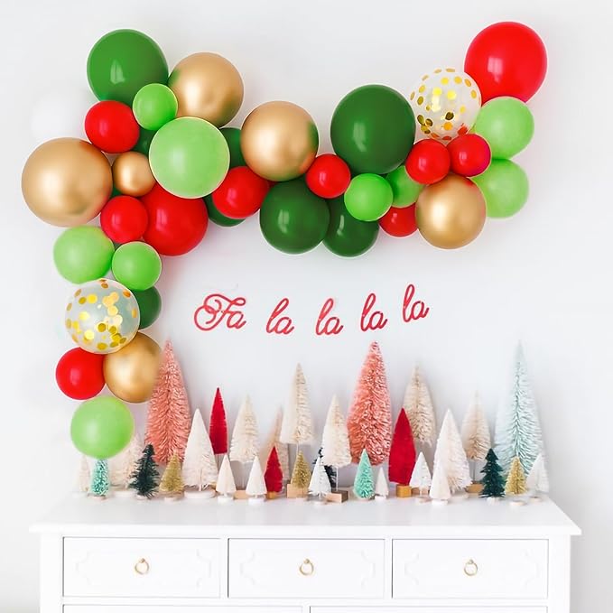Patimate Red Green Christmas Balloons Set - Image 8