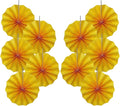 Yellow Birthday Decorations, DIY Yellow Paper Fans Hanging Decoration, Party by BARTHEW