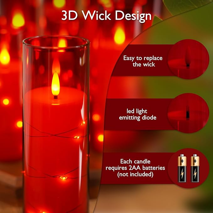Raycare Flameless Candle with Remote Timer – 5 Flickering Acrylic Battery - Image 8