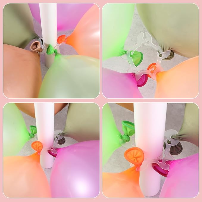 Xindojuz 50 PCS Balloon Clips for Balloon Arch, Plastic Balloon Arch Clips - Image 3
