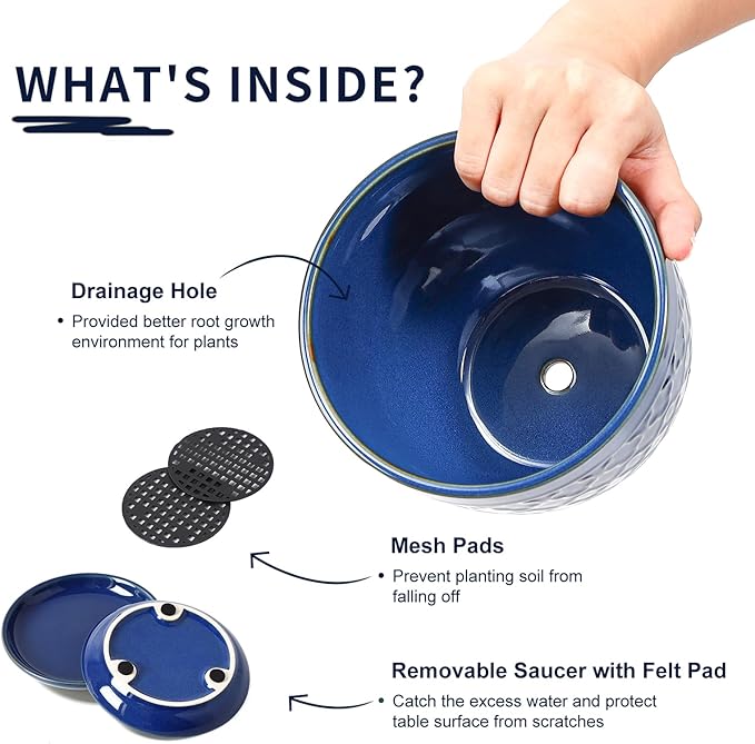 Sureasy Ceramic Indoor Plant Pots - Image 4