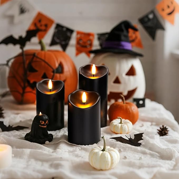 Amagic Black Halloween Flameless Candles - Image 3