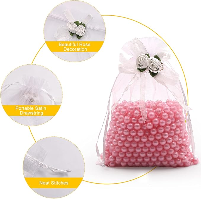 SumDirect Rose Organza Gift Bags - Image 3